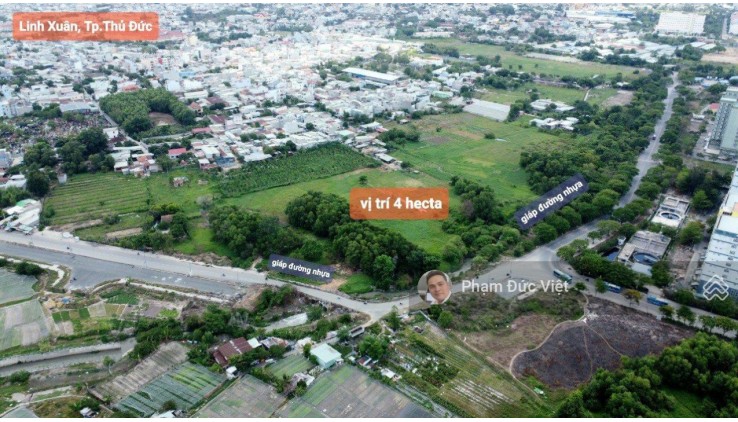 Bán gấp 4 ha đất phường Linh Xuân, TP Thủ Đức, vị trí đẹp ngay góc đường Vành Đai 3 chỉ 8 triệu/m2 ngay chủ bán