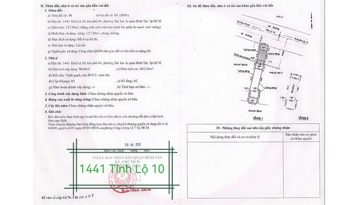 Bán nhà mặt tiền nguyên căn chợ Bà Hom quận Bình Tân, Tỉnh Lộ 10, giá là 22 tỷ