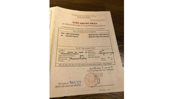 Chính Chủ Bán Nhà Hẻm Xe Hơi Khu Cư Xá Nguyễn Tri Phương tại Đường Thành Thái, Phường 14, Quận 10, Tp Hồ Chí Minh, Giá là 11.5 tỷ