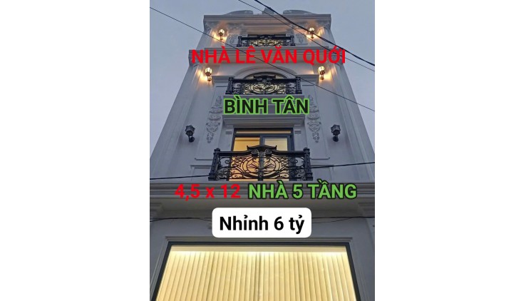 NHÀ MẶT TIỀN HẺM 6M KINH DOANH - LÊ VĂN QUỚI - BÌNH TÂN - NHỈNH 6 TỶ