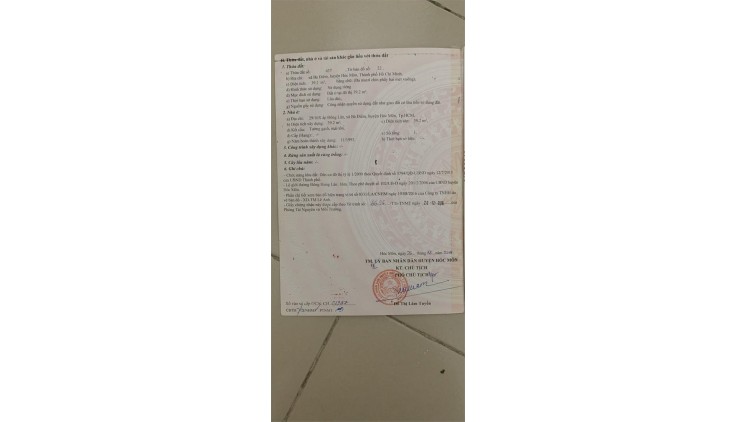 CHÍNH CHỦ Cần Bán nhanh căn nhà vị trí tại xã Bà Điểm, huyện Hóc Môn, TPHCM