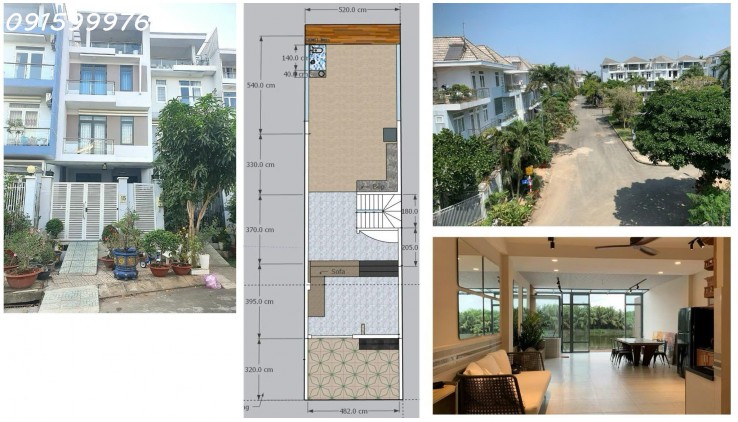 Nhà 4 tầng KDC Compound view sông Nhà bè,cách q7,q8 chỉ 7km. Giá 8ty8