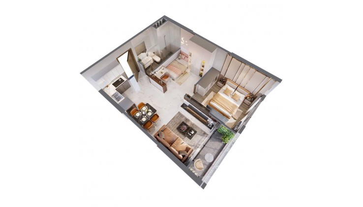 Bán căn chung cư 1PN+ 55m2 dọn vào ở ngay giá chỉ 2,2T phương thức thanh toán dãn chỉ cần trả trước 300 triệu