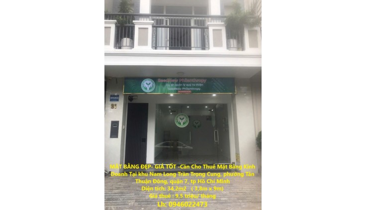 MẶT BẰNG ĐẸP- GIÁ TỐT -Cần Cho Thuê Mặt Bằng Kinh Doanh Tại Phường Tân Thuận Đông, Quận 7