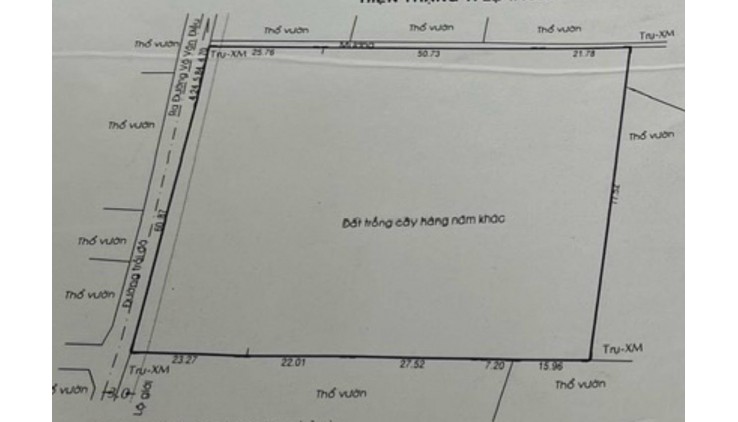 ĐẤT CHÍNH CHỦ Cần Bán Nhanh Lô Đất Tại xã Phước Thạnh, huyện Củ Chi, TPHCM