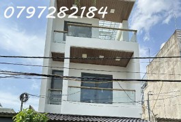 NHÀ MỚI  XÂY  Ở NGAY - NỘI THẤT CAO CẤP - HẺM XE HƠI THÔNG-LONG TRƯỜNG -3 TẦNG -3PN