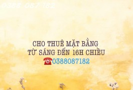 CHÍNH CHỦ CHO THUÊ MẶT BẰNG TỪ SÁNG TỚI 16H CHIỀU- Địa chỉ: 40/69 Lê Thị Hồng p17, quận Gò Vấp, tp Hồ Chí Minh