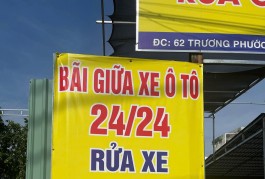 Bãi giữ xe rửa xe 
