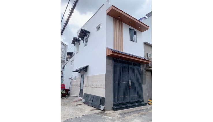 Nhà mới lô góc sát mt Phan Huy Ích Gò Vấp 38m2-2tang , hxh thông , ngay Emart , 4 tỷ nhỉnh