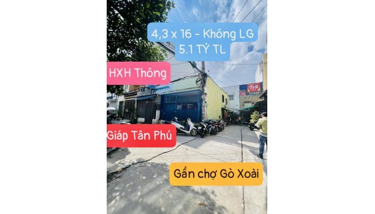 TÌM ĐÂU CĂN THỨ 2 - LÔ GÓC 2 MT - N4.3*16 - HXH THÔNG CHỈ 5.1 TỶ TL
