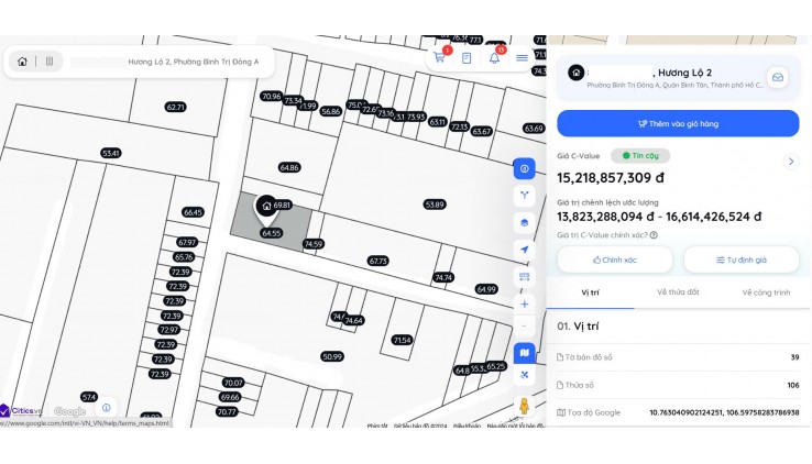 Bán nhà 236m2 Bình Tân  thấp hơn định giá ngân hàng.