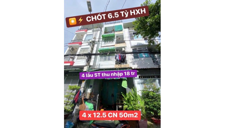 NHÀ HXT - 4 TẦNG - 6PN- ĐỖ THỪA LUÔNG - TÂN PHÚ - NHỈNH 6 TỶ XÍU