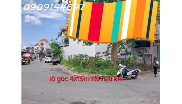 Lô góc 2 mặt tiền đường TÂN THỚI NHẤT02, phường TTN, Q12, dt 66,5m2 (4m/8mx15m) Giá 4,8tỷ