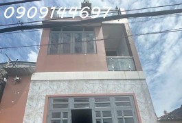Nhà 3 tầng 1/ đường NGUYỄN VĂN QUÁ, phường ĐÔNG HƯNG THUẬN, Q12, dt 60m2 (5,8m/6,5mx10,5m) Hẻm xe tải thông. Giá 3,8Tỷ