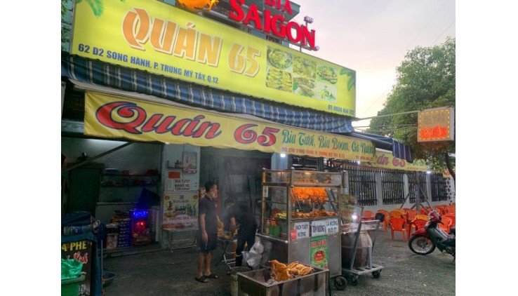 Quận 12 , NHƯỢNG QUÁN NHẬU GIÁ RẺ Chỉ 198tr , MB Đẹp DT ngang 20m vỉa hè rộng, Tel : 0939404722 ( chính chủ )
