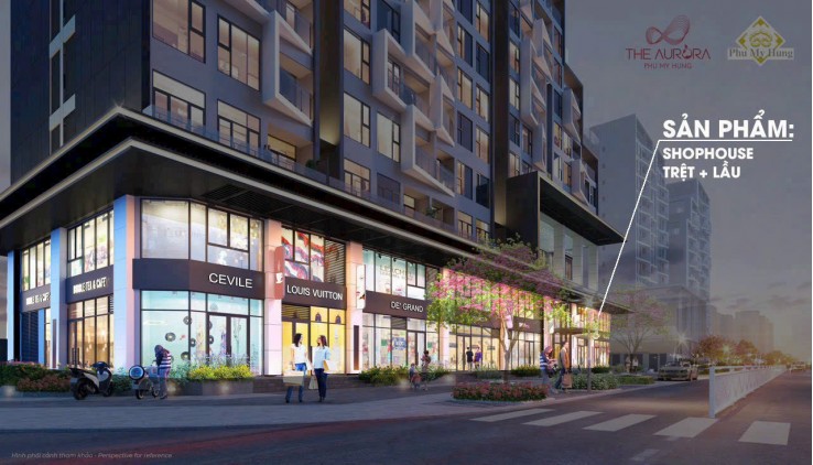 Phú Mỹ Hưng mở bán toàn bộ shophouse khối đế tại The Aurora Nguyễn Lương Bằng