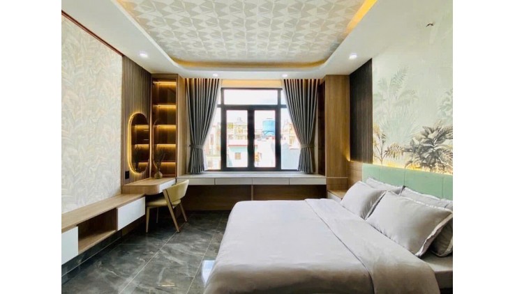 Ô tô ngủ trong nhà - nội thất VIP - thang máy xịn sò- gần trườngTHCS Nguyễn Du phường 11 Gò Vấp - Dt 62m x 5t - mt4m - chỉ 9.9 tỉ