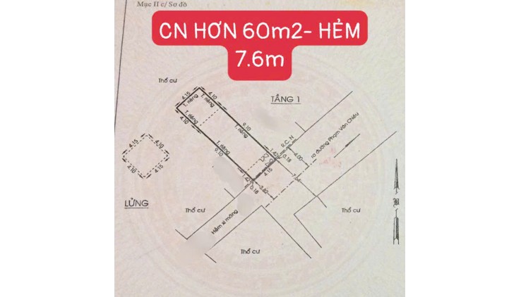 BÁN GẤP NHÀ QUANG TRUNG HẺM 8M, 65M2, 2 TẦNG - NHỈNH 5 TỶ