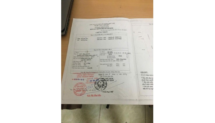 HOT !!! NHÀ Chính Chủ - Giá Tốt - Cần Bán Tại Phường Tân Chánh Hiệp, Q12, Tp Hồ Chí Minh