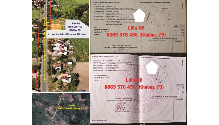 BÁN ĐẤT MẶT TIỀN QUỐC LÔ 25, HUYỆN SƠN HOÀ, TỈNH PHÚ YÊN