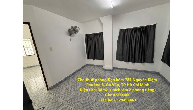 Cho thuê phòng Đẹp hẻm 785 Nguyễn Kiệm, Phường 3, Gò Vấp, TP Hồ Chí Minh
