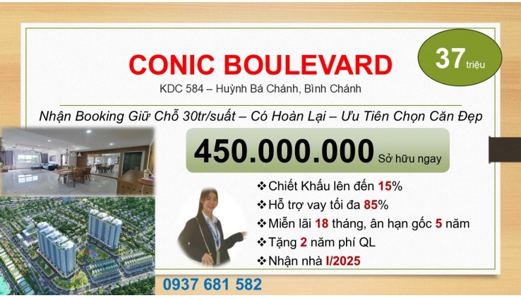 450tr  căn 2PN  cuối Võ Văn  Kiệt -Bình  Chánh  84m2 căn hộ rẻ nhất Sài Gòn