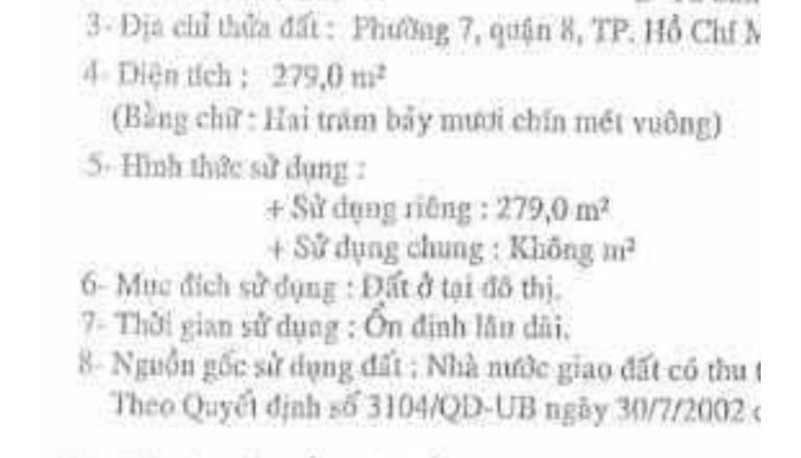 Đất mặt tiền lô góc 280m2 (15x20m) đường 20m quận 8 khu biệt thự xây tự do giá chỉ nhỉnh 12 tỷ