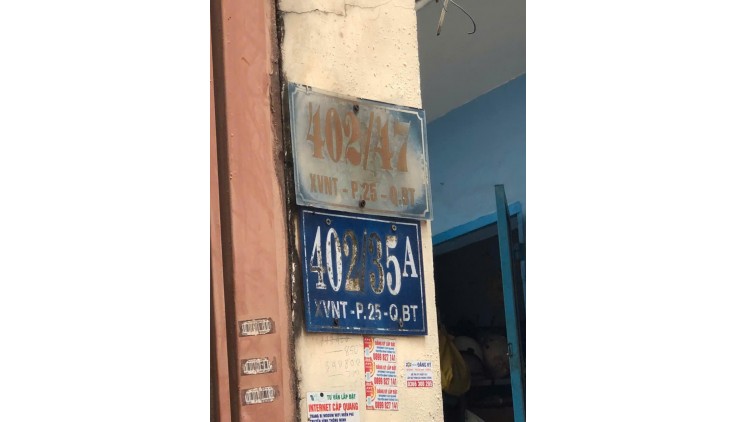 Chính Chủ Cho Thuê Nhà Nguyên Căn Hẻm 402/35A XVNT, Phường 25, Quận Bình Thạnh