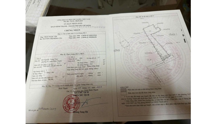 CẦN BÁN NHÀ 8/6 Nguyễn Trung Trực, Phường 5, Quận Bình Thạnh, TP Hồ Chí Minh