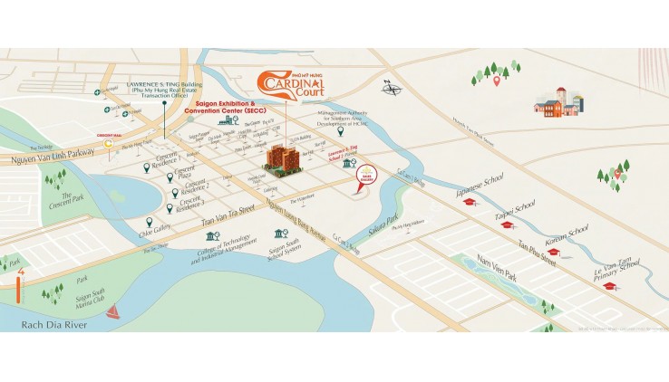 BÁN SHOPHOUSE DỰ ÁN CARDINAL COURT PHÚ MỸ HƯNG