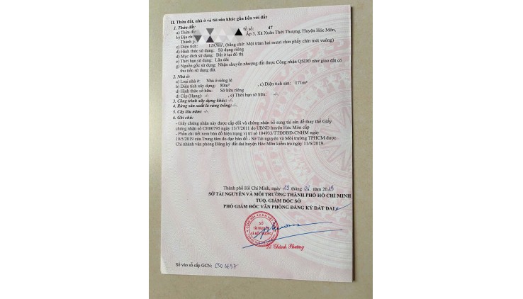 Chính Chủ Cần Bán Nhà Vị Trí Đẹp Tại xã Xuân Thới Thượng , huyện Hóc Môn, tpHCM