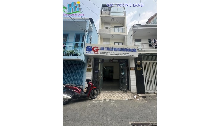 Mặt tiền Sơn Hưng – Khu Chợ Bà Hoa – Nhà 4x13m, 4 Tầng, Giá 7.95 tỷ