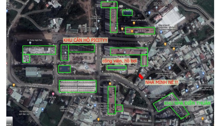 NHÀ 2 MT NGAY CỔNG KHU PICITY TX13 TIỆN KINH DOANH 6.2 tỷ