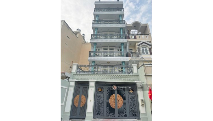 Cho thuê nhà mặt tiền 308 Nguyễn Văn Đậu phường 11 Quận Bình Thạnh nhà mới 6 tầng lầu 6PN 6WC