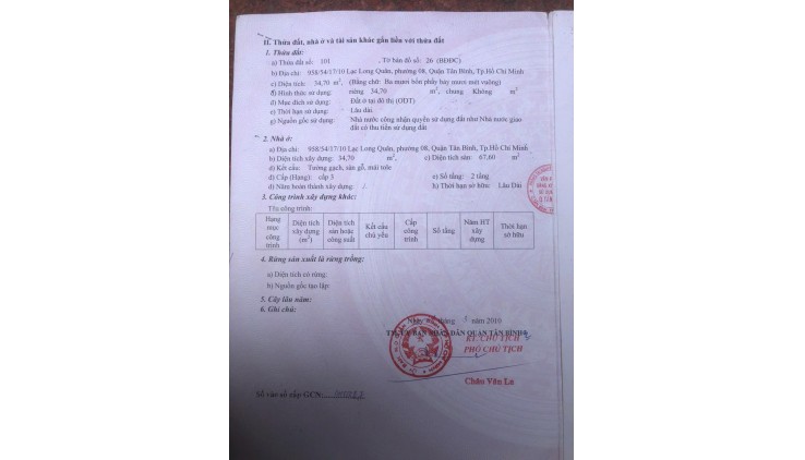 CHÍNH CHỦ Cần Bán Nhanh Nhà Đẹp Lạc Long Quân Phường 8, Quận Tân Bình, HCM