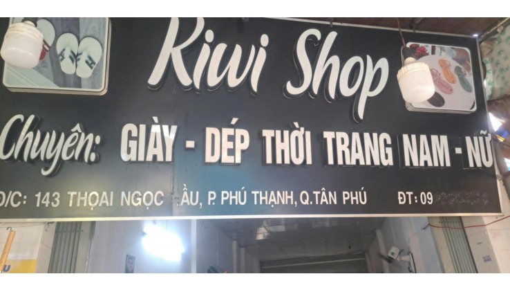 CHÍNH CHỦ CẦN SANG TIỆM GIÀY DÉP Địa chỉ: 143 đường Thoại Ngọc Hầu p Phú Thạnh, Tân Phú, TPHCM