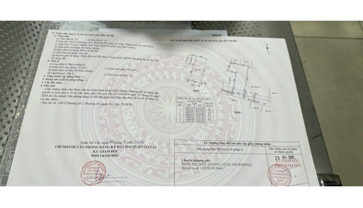 Chính chủ bán nhà giá chỉ 5,5 tỷ tại 79/2/12 Đường số 2, Phường 3, quận Gò Vấp,TPHCM
