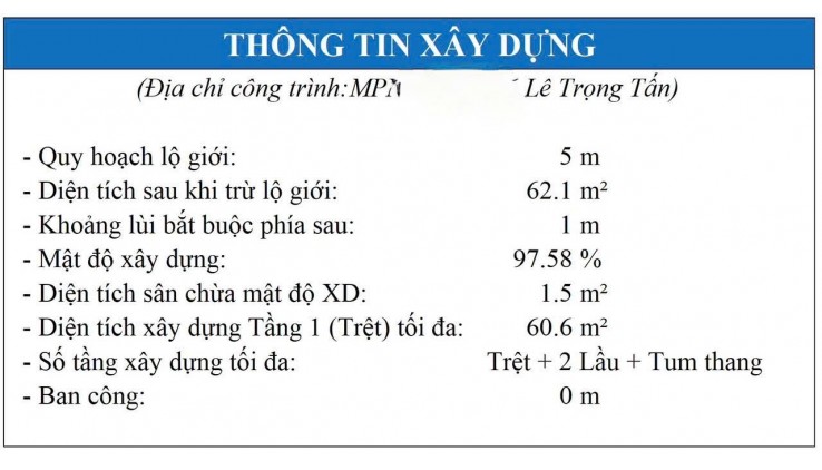 Đầu tư chốt Gấp Lê Trọng Tấn  Tân Phú giáp Tân Bình hẻm 5m 62m2, Nhỉnh 4tỷ