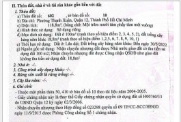 Chính Chủ Bán Đất Thanh Xuân Quận 12