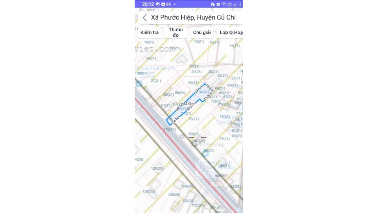 1212m2 Đất Mặt Tiền Quốc Lộ 22 Phước Thạnh Củ Chi Hồ Chí MInh có 12 tỷ x