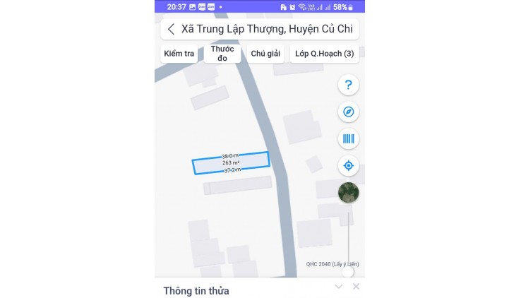 263m2 Đất Mặt Tiền Trung Lập Củ Chi TP. Hồ Chí Minh có 2 tỷ x