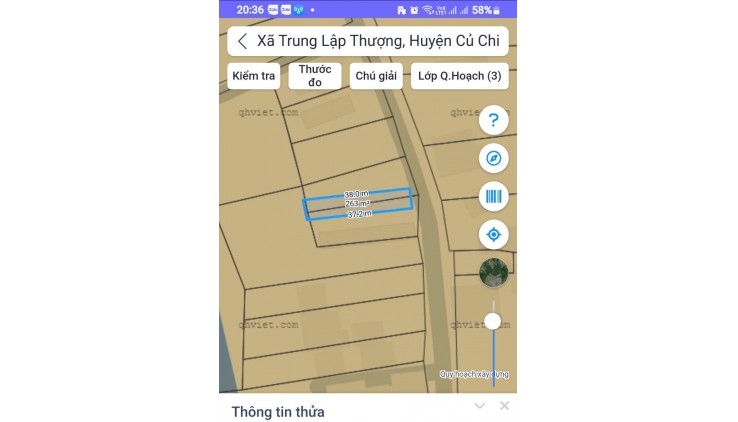 263m2 Đất Mặt Tiền Trung Lập Củ Chi TP. Hồ Chí Minh có 2 tỷ x