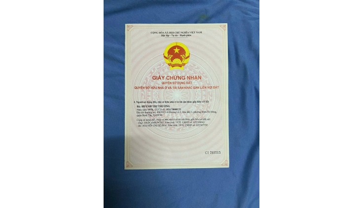 Chính Chủ Cần Bán Nhà Bình Chánh Giá Chỉ 1 Tỷ 3