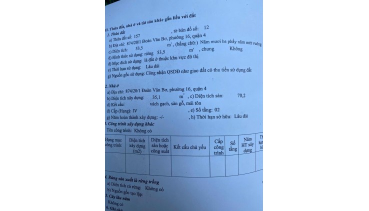 GIÁ TỐT - CHÍNH CHỦ Cần Bán Nhanh Căn Nhà Vị Trí  ĐẹpTại Quận 4, TP HCM
