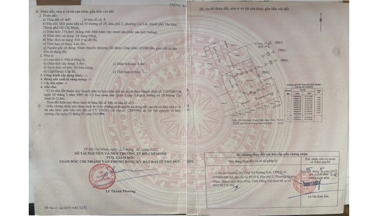 ĐẤT SIÊU ĐẸP + GIÁ ĐẦU TƯ Chính Chủ Cần Bán Lô Đất Vị Trí Đẹp Tại Phường Cát Lái TP Thủ Đức, HCM kế bên Bệnh viện Lê Văn Thịnh