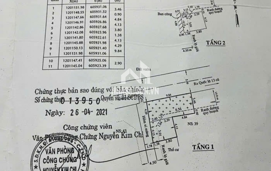 CẦN TIỀN BÁN NHÀ  ĐƯỜNG XE TẢI HIỆP BÌNH CHÁNH  63m2- 4,5 TỶ
