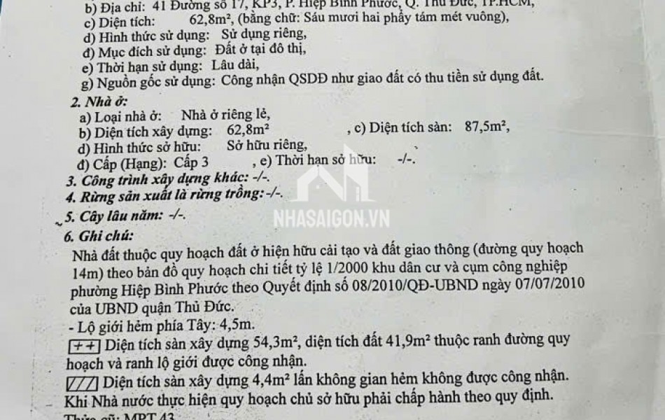 CẦN TIỀN BÁN NHÀ  ĐƯỜNG XE TẢI HIỆP BÌNH CHÁNH  63m2- 4,5 TỶ